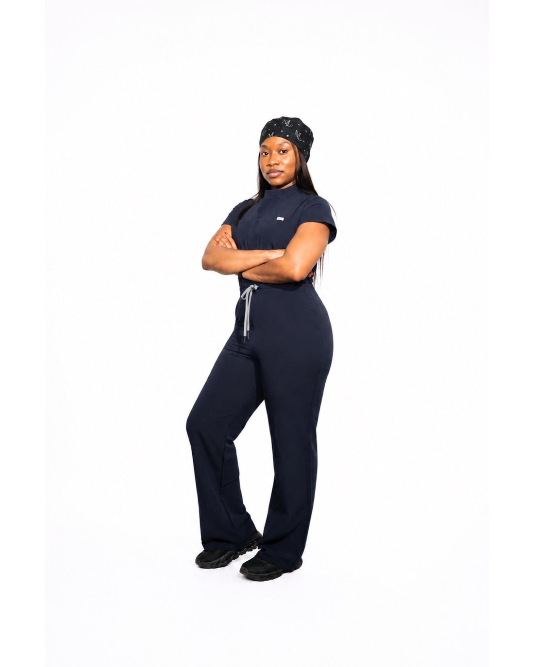 MERCYLUXE Women’s Wide-Leg Scrub Jumpsuit