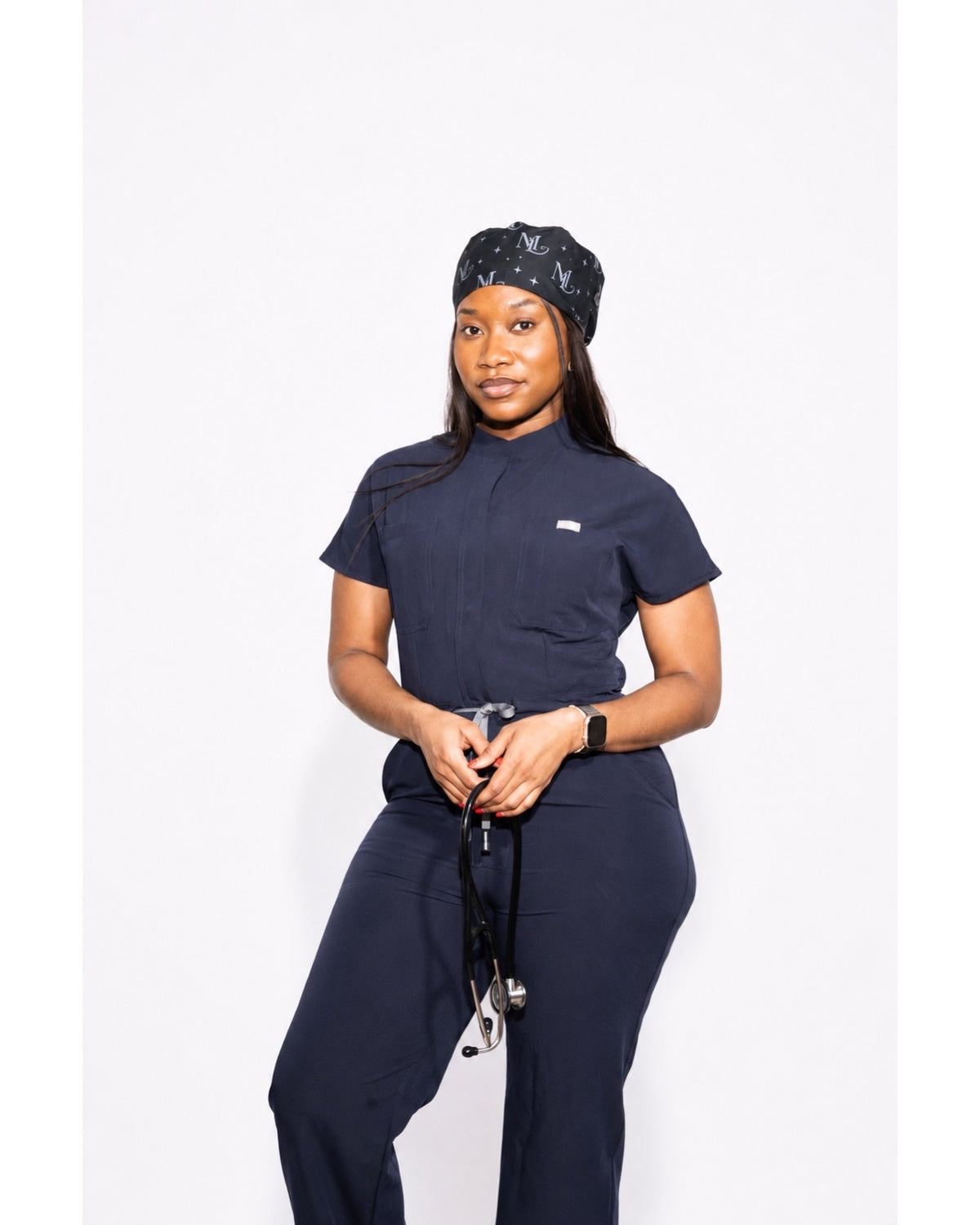 MERCYLUXE Women’s Wide-Leg Scrub Jumpsuit