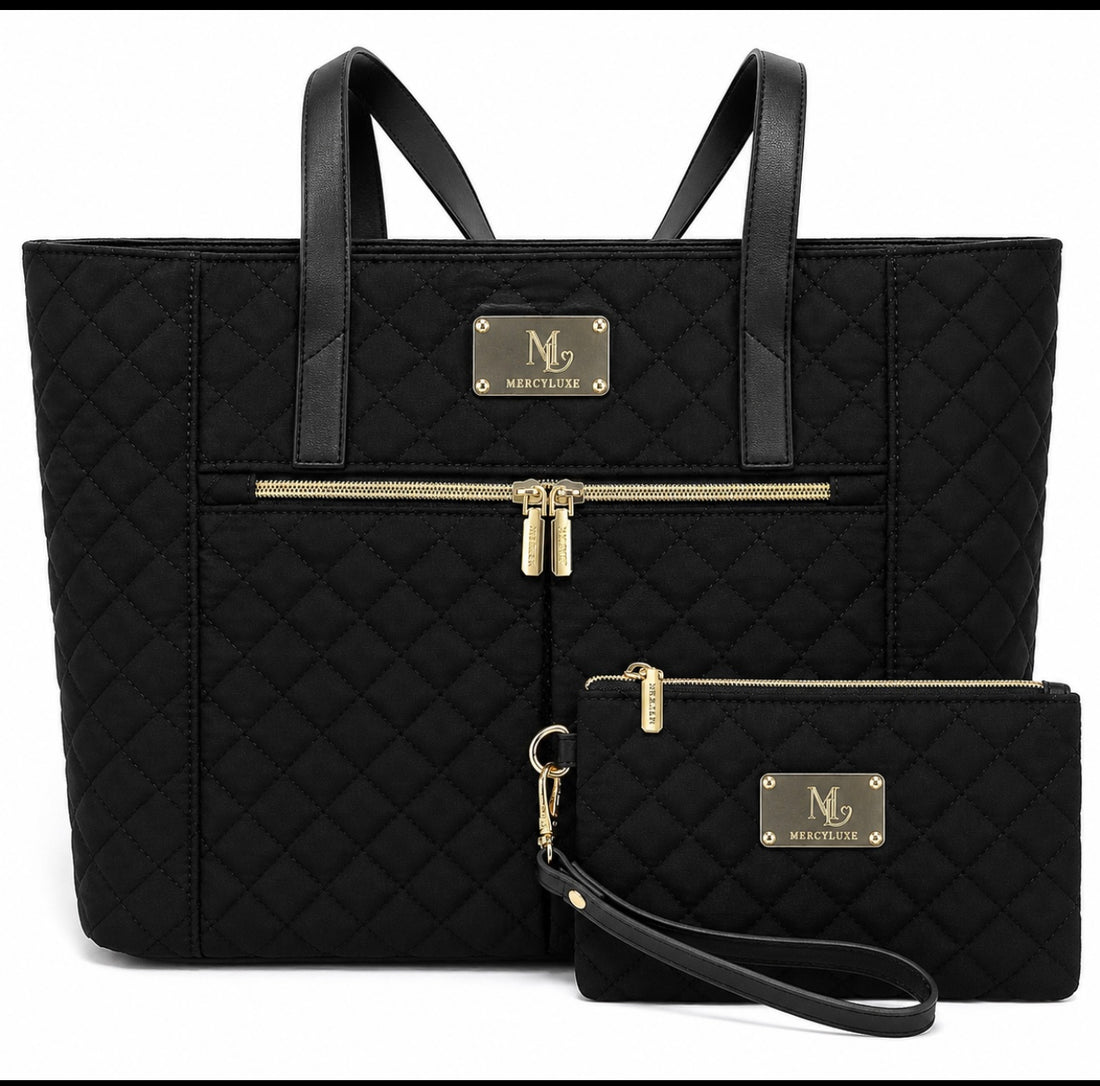 MercyLuxe Signature Quilted Tote Bag