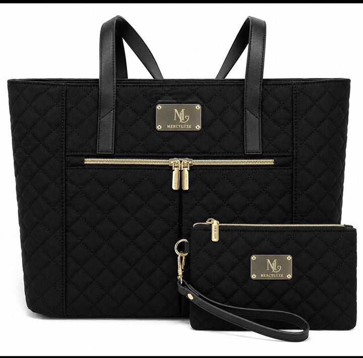 MercyLuxe Signature Quilted Tote Bag
