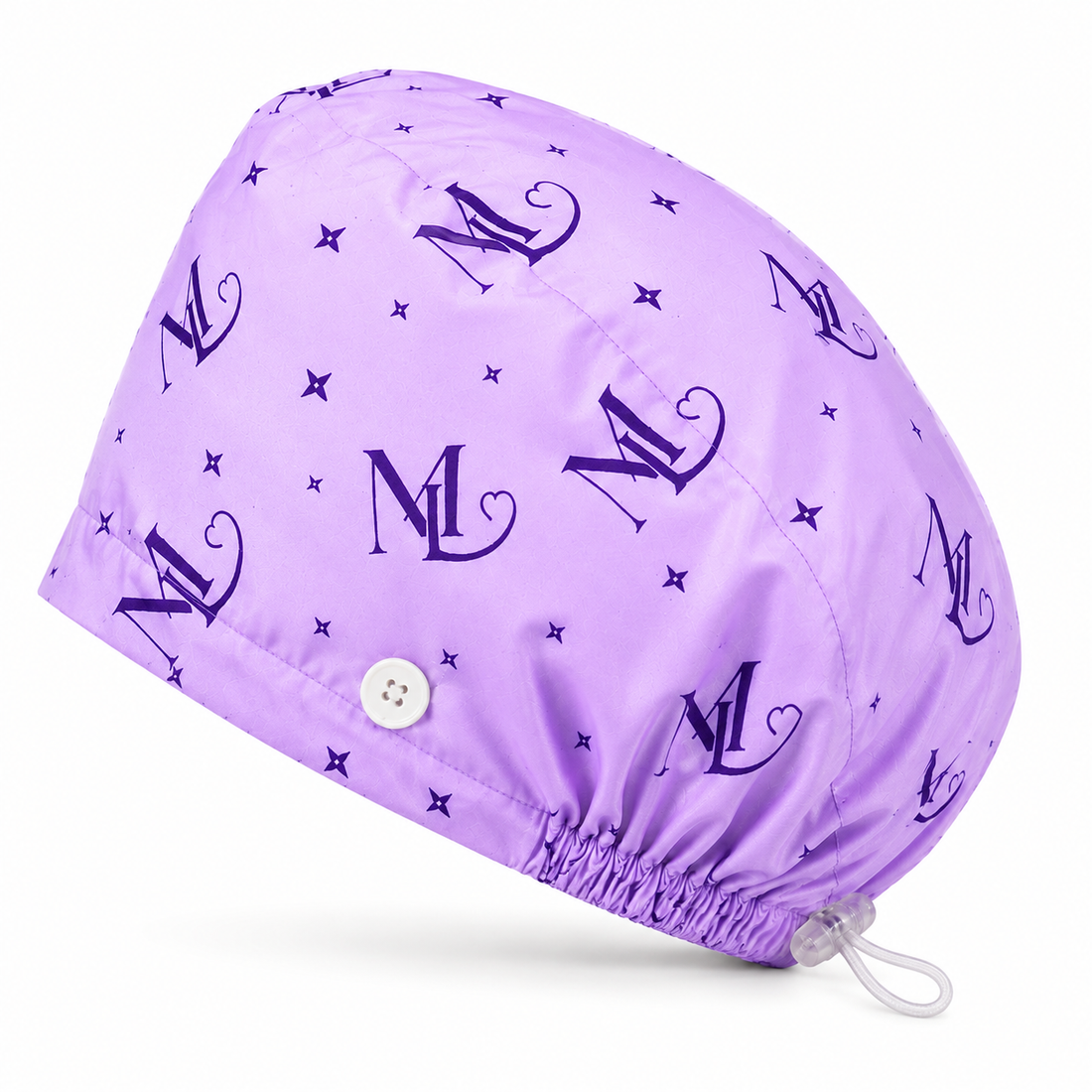 MercyLuxe Adjustable Satin-Lined Scrub Cap – Lavender